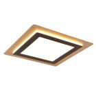 Gouden plafonnière modern, Frans, 46W, warm tot koud wit verstelbare LED, met afstandsbediening