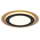 Zwarte plafonnière modern, Frans, 42W, warm tot koud wit verstelbare LED, met afstandsbediening