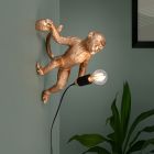 Gouden wandlamp kunststof, Macaca