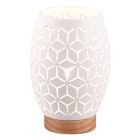 Witte tafellamp modern, Delana