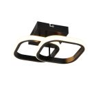 Zwarte plafondlamp design, Yasser, 7W, 3000K LED