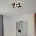 Zwarte plafonnière design, Jantuano, 22W, 3000K LED