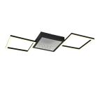 Zwarte plafondlamp design, Gelka, 24W, 3000K LED, 3-staps dimbaar