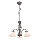 Klassieke Kroonluchter Detroit, roestkleurig, metaal