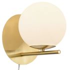 Messing wandlamp modern, Silkis, met schakelaar
