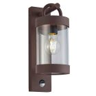 Moderne buitenlamp met bewegingssensor Sambesi, roestkleurig, aluminium, IP44