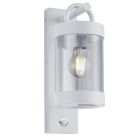 Moderne buitenlamp met bewegingssensor Sambesi, wit, aluminium, IP44