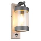 Grijze buiten wandlamp met bewegingssensor modern, Sambesi, IP44