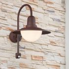 Moderne buiten wandlamp Semmy, Roestkleurig, met bewegingssensor