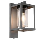 Antraciete buitenlamp met schemersensor Reini, aluminium, modern, IP44