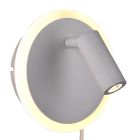 Witte wandlamp Sirias, metaal, modern, 5 watt