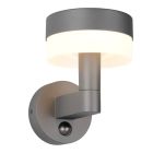 Antraciete buiten wandlamp met bewegingssensor modern, Irfaan, 8W, 3000K LED, IP54