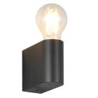 Zwarte wandlamp modern, Tullia, IP44