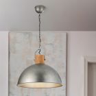 Nikkelen hanglamp Amarey, metaal, vintage