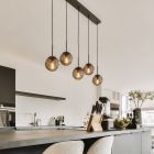 Moderne hanglamp Resi, antraciet