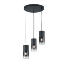 Zwarte hanglamp Amadi, metaal, modern