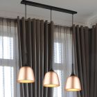 Moderne hanglamp Kinga, messing, aluminium