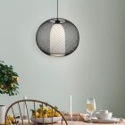 Moderne hanglamp Mariko, zwart, metaal