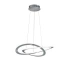 Nikkelen hanglamp Jamilla, metaal, modern, 52 watt