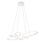 Witte eettafel hanglamp design, Vikash, 32W, 4000K LED, 3-staps dimbaar