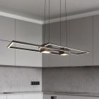 Zwarte hanglamp design, Sohaib, 37W, warm tot koud wit verstelbare LED, 3-staps dimbaar