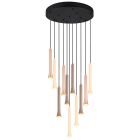 Zwarte eettafel hanglamp modern, Albartus, 3W, white switch LED, 3-staps dimbaar