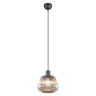 Zwarte hanglamp rookglas, Meriem