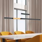 Zwarte eettafel hanglamp modern, Jessey, 45W, warm tot koud wit verstelbare LED