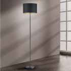 Zwarte vloerlamp modern, Jeany, met schakelaar