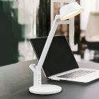 Witte bureaulamp modern, Lindi, 5W, warm tot koud wit verstelbare LED, met touchdimmer