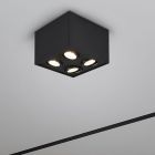 Zwarte opbouwspot Lulu, metaal, modern