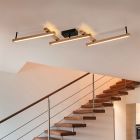 Bruine plafonnière modern, Kelley, 36W, warm tot koud wit verstelbare LED, met afstandsbediening