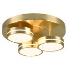 Messing plafonnière modern, Marjon, 24W, 3000K LED, 3-staps dimbaar