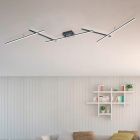 Zwarte plafonnière modern, Nadja, 22W, RGBW LED, met afstandsbediening