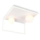 Witte plafondlamp modern, Reyhan, 3-staps dimbaar