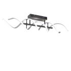 Chromen plafondlamp design, Sylvian, 41W, warm tot koud wit verstelbare LED, 3-staps dimbaar