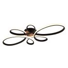 Zwarte plafondlamp design, Vikash, 32W, 3000K LED, 3-staps dimbaar