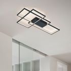 Antraciete plafonnière modern, Jetse, 40W, RGBW LED, met afstandsbediening