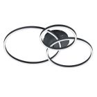 Zwarte plafonnière modern, Elze, 28W, RGBW LED, met afstandsbediening