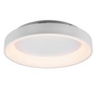 Witte plafonnière modern, Jered, 48W, warm tot koud wit verstelbare LED, met afstandsbediening