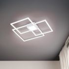 Witte plafonnière modern, Kimoni, 38W, 4000K LED, 3-staps dimbaar