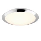 Chromen badkamer plafondlamp Ronan, kunststof, 12w, 3000K LED