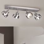 Moderne plafondspot Fikri, nikkel