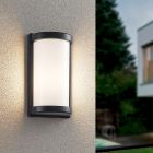 Zwarte buitenlamp aluminium, Mesut, IP44