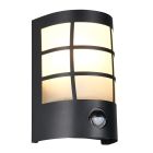 Zwarte buiten wandlamp met bewegingssensor modern, Ratna
