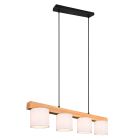 Bruine hanglamp Keltoum, hout, modern