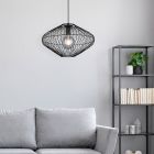 Moderne hanglamp Cemal, zwart, metaal