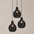 Rotan hanglamp zwart, Annieke