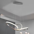 Moderne hanglamp Jonny, Nikkel, geintegreerd LED