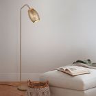 Bruine vloerlamp modern, Delana, met schakelaar